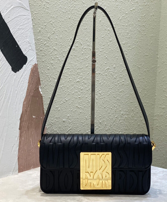 Christian Dior Miss Dior Flap Bag Black